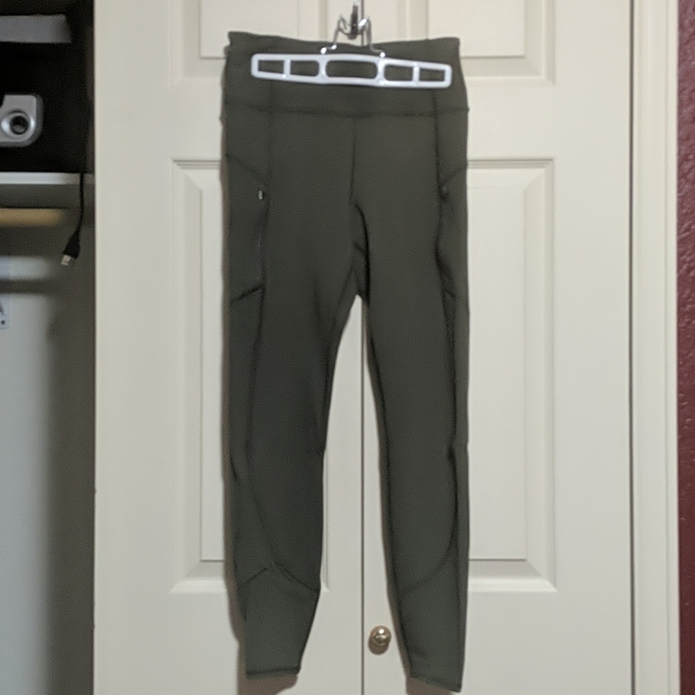 Athleta 7/8 Army Green Leggings